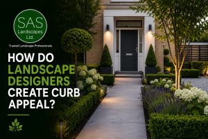 landscape designers create curb appeal